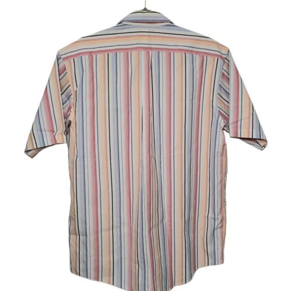 L.L.Bean Men's Short Sleeve Striped Button-up Size‎ Medium - Picture 3 of 4